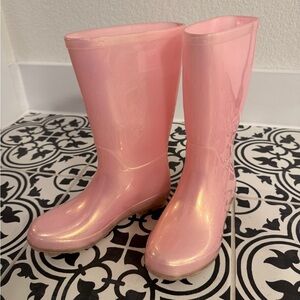 Pink Shiny Rain Boots